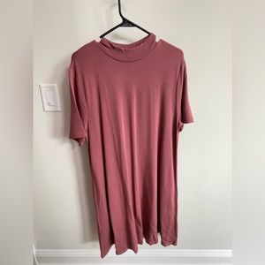 LOFT pink turtleneck dress